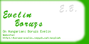 evelin boruzs business card